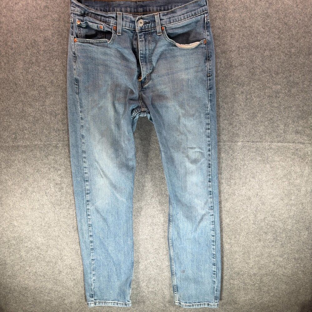 Levi's 505 Straight Leg Jeans - Light Wash Faded Denim 32x32